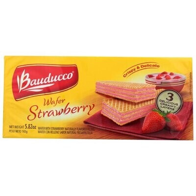 BAUDUCCO WAFER MORANGO-STRAWB 142 GR 5 OZ