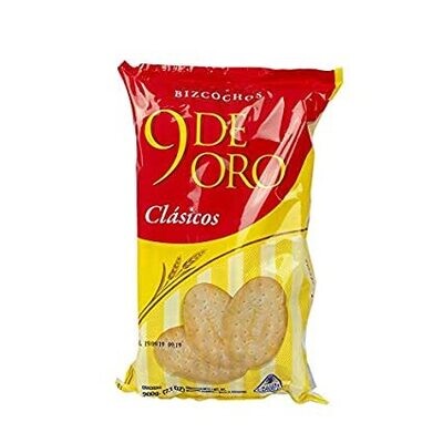 9 DE ORO BIZCOCHOS AZUCARADOS 210 GR