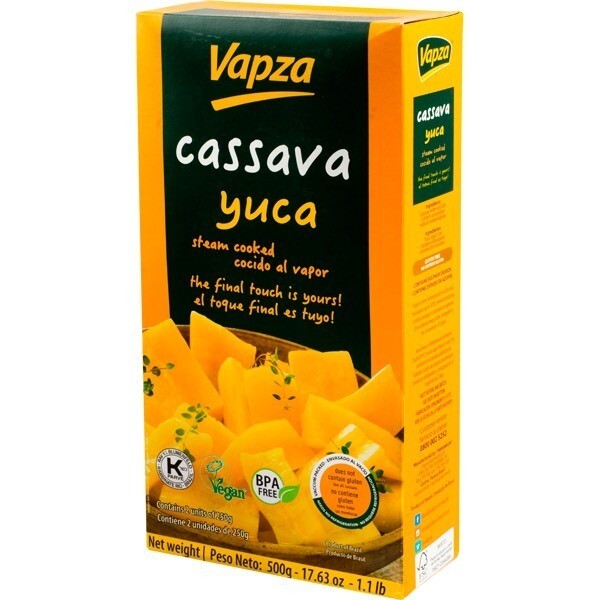 VAPZA MANDIOCA AIPIM COZIDA A VAPOR 500 GR