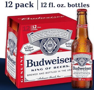BUDWEISER CERVEZA 12 FL OZ - CAN 12 PACK
