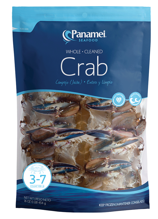 PANAMEI CRAB BLUE GUMBO 3/7 TRAY PACK 1 LB