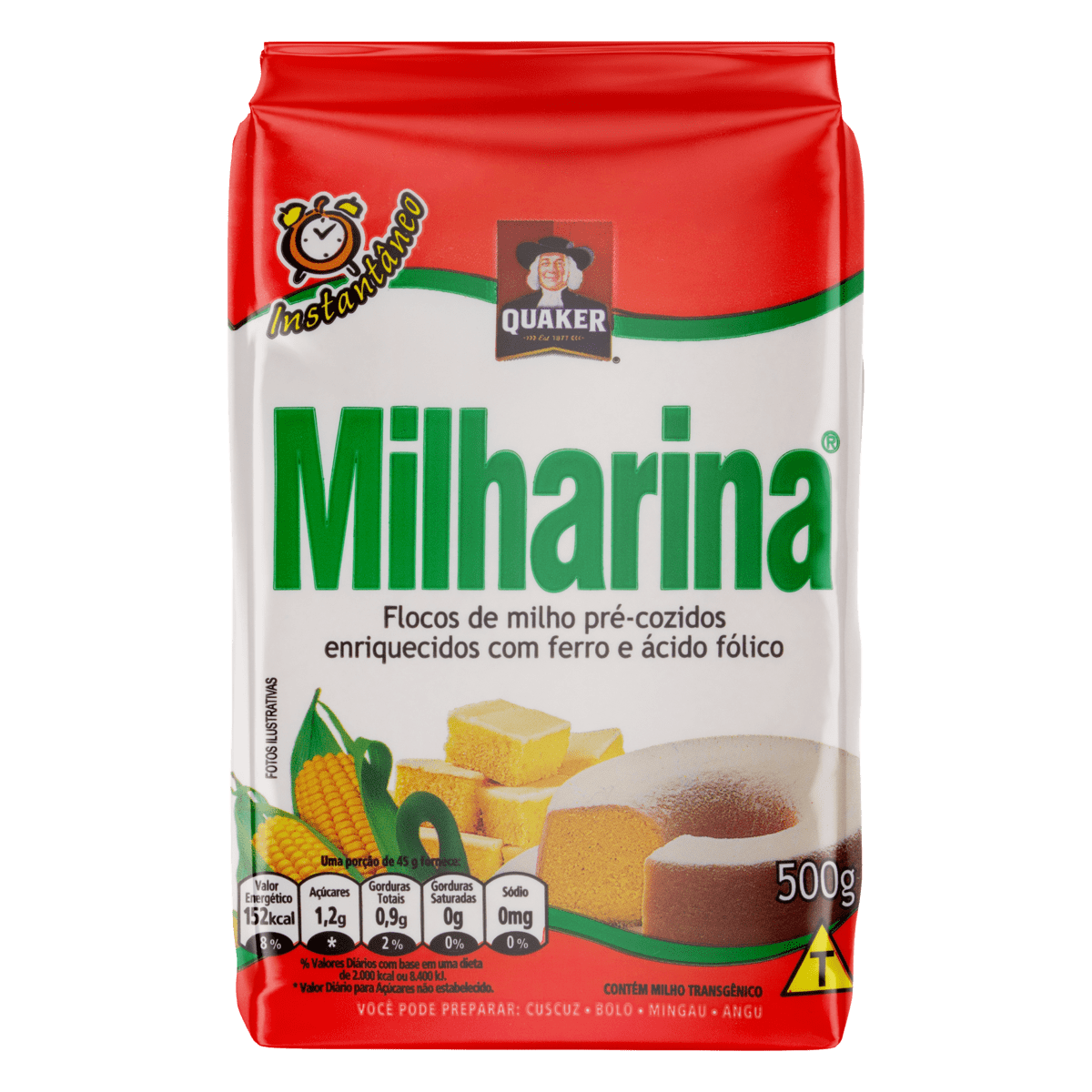 QUAKER MILHARINA FLOCOS DE MILHO 500 G