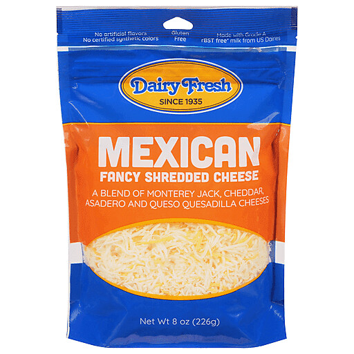 DAIRY FRESH MEXICAN SHREDDED CHEESE 8 OZ