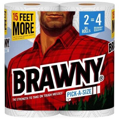 BRAWNY PAPER TOWEL DOUBLE ROLL 2 PK