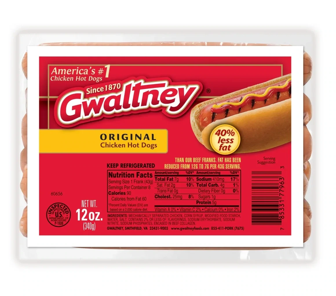 GWALTNEY FRANKS HOTDOGS CHICKEN N PORK 12 OZ