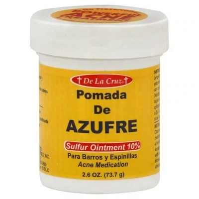 DE LA CRUZ POMADA AZUFRE SULFUR OINTMENT 2OZ