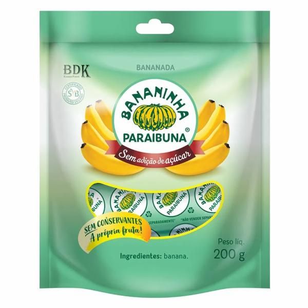 PARAIBUNA BANANINHA S/ ACUCAR BAG 200 GR