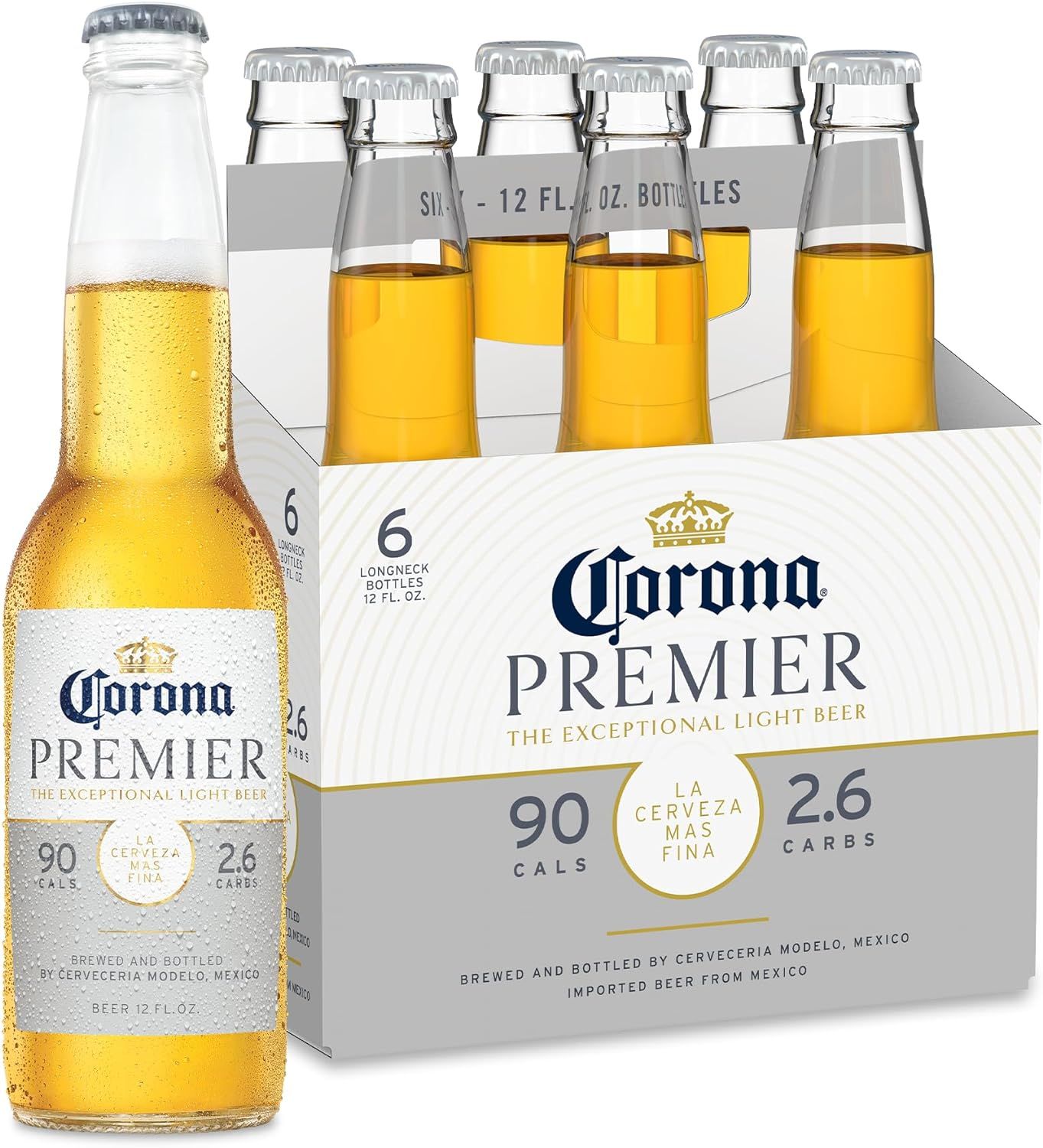 CORONA CERVEZA PREMIER 12 FL OZ - BOT 6 PACK