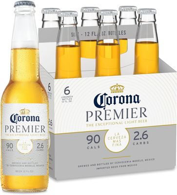 CORONA CERVEZA PREMIER 12 FL OZ - BOT 6 PACK