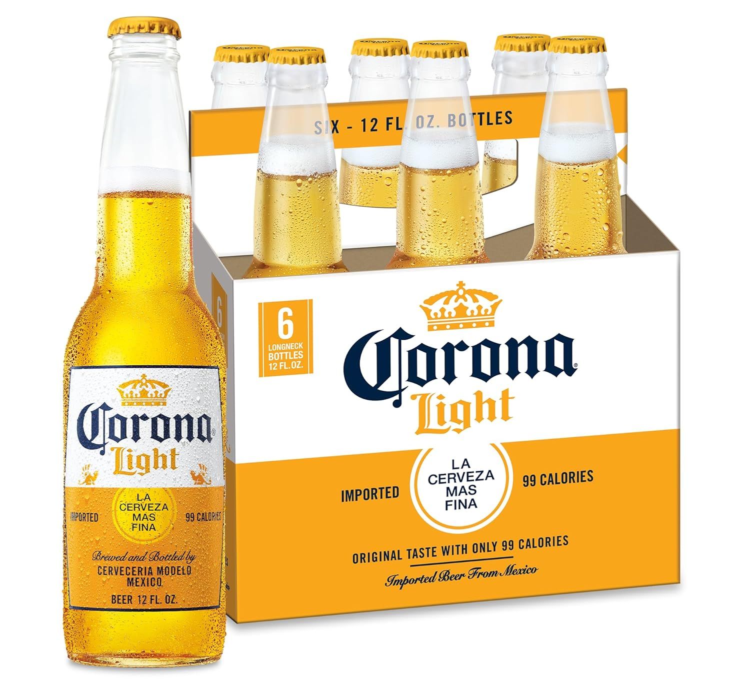 CORONA LIGHT CERVEZA 12 FL OZ - BOT 6 PCK