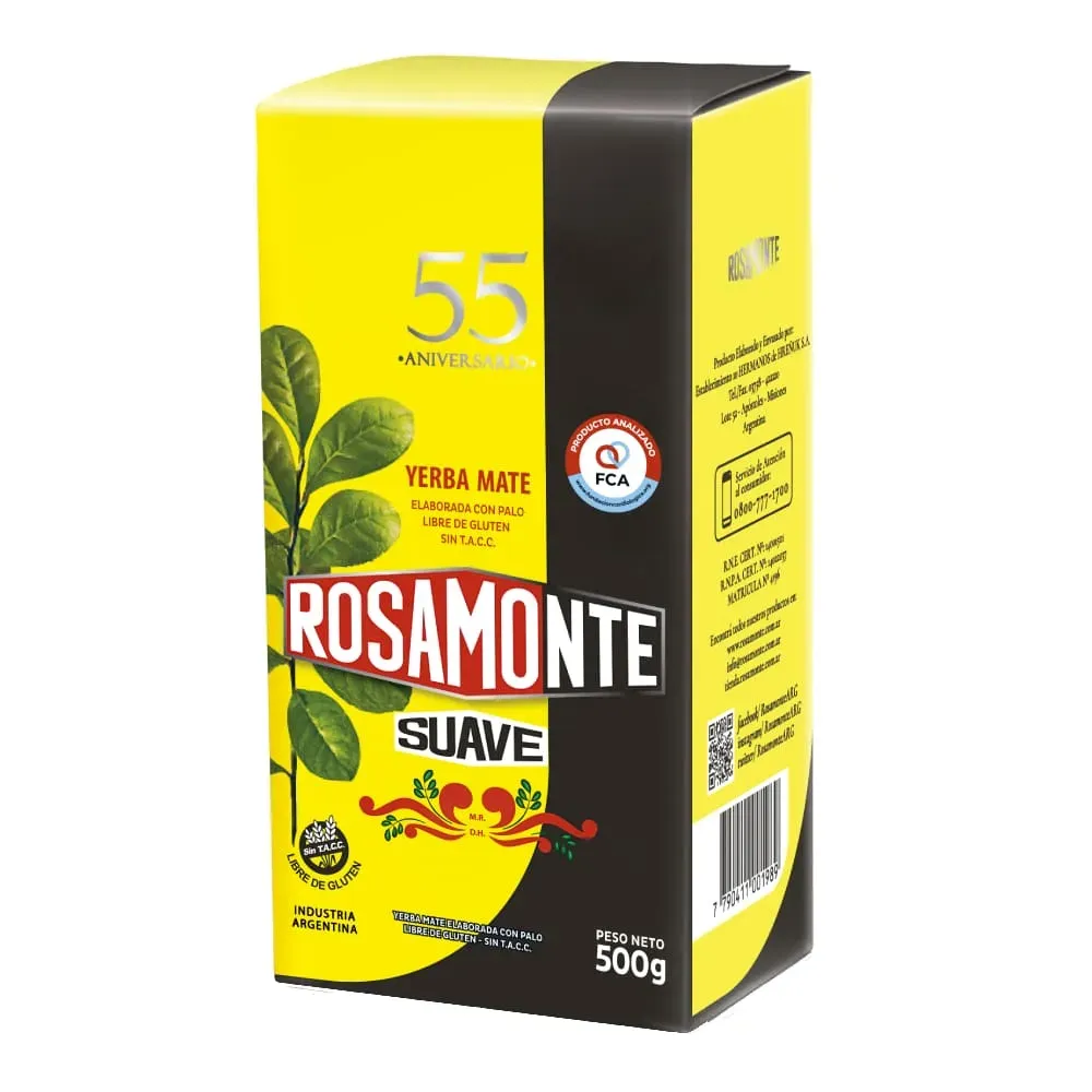 ROSAMONTE YERBA MATE SUAVE 500 GR