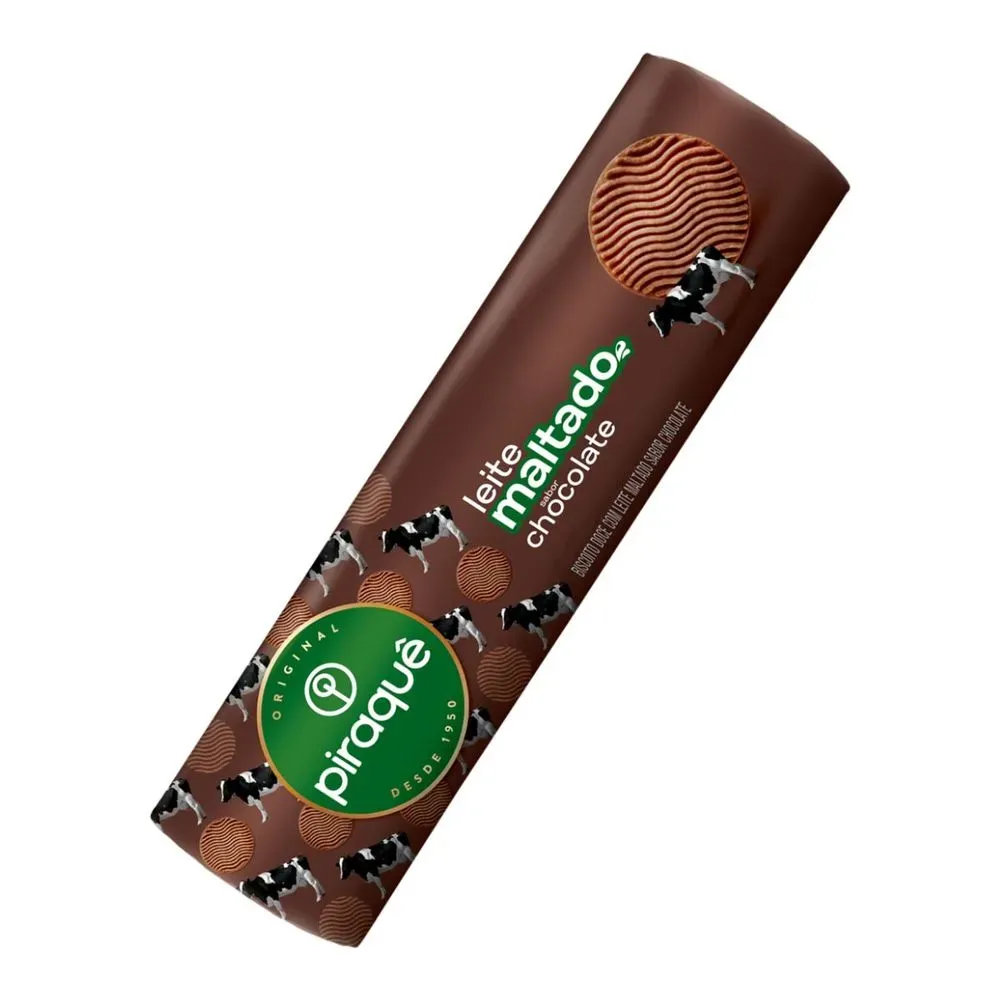 PIRAQUE BISC LEITE MALTADO CHOCO 132 GR