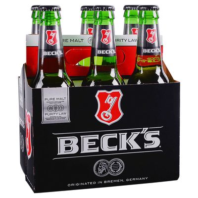 BECKS CERVEZA 12 FL OZ - BOT 6 PACK