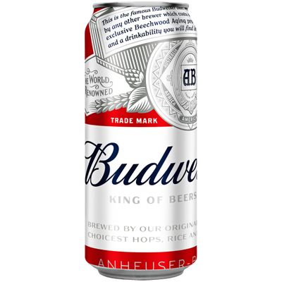 BUDWEISER CERVEZA LAGER 16 FL OZ - 12 PCK