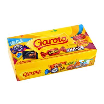 GAROTO BOMBONS SORTIDOS CX AMARELA 250 GR