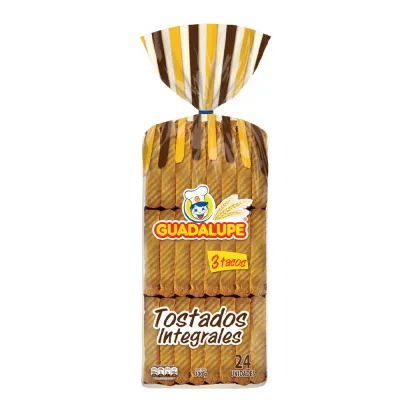 GUADALUPE TOSTADAS INTEGRALES 300 GR 24 PCK