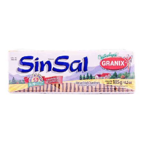 GRANIX SIN SAL UNSALTED CRACKERS 185 GR