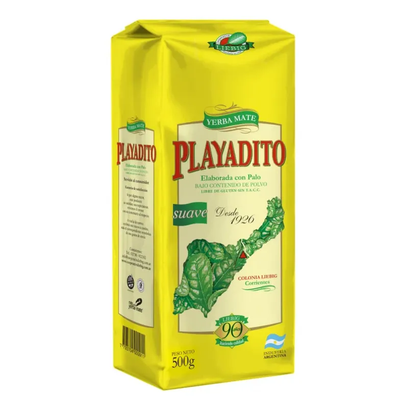 PLAYADITO YERBA MATE CON PALO 500 GR