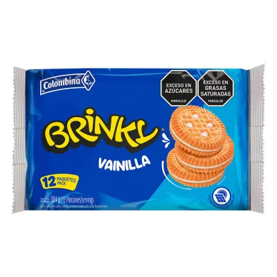 COLOMBINA BRINKY GALLETA VAINILLA 396 G 12 PK