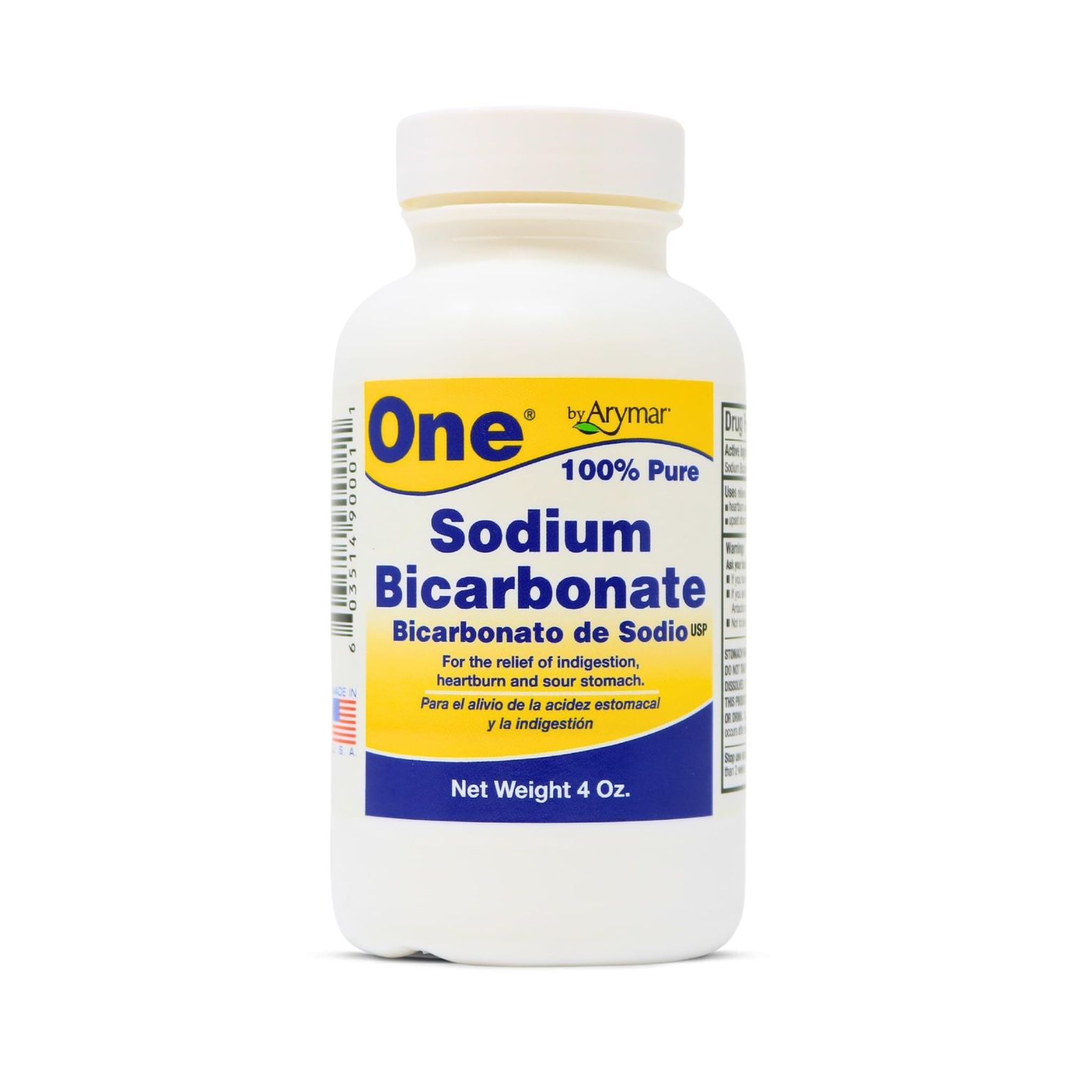 ONE BICARBONATO DE SODIO SODIUM BICARBAT 4 OZ