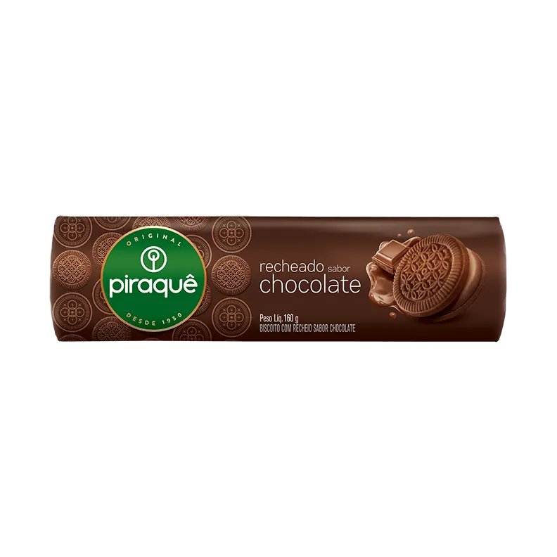 PIRAQUE BISCOITO RECHEADO CHOCOLATE 160 GR