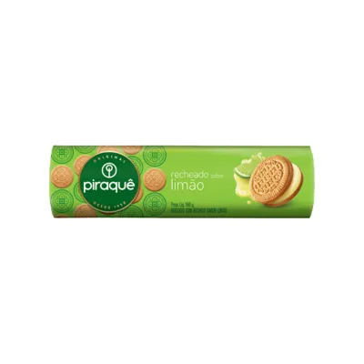 PIRAQUE BISCOITO RECHEADO LIMAO 160 GR