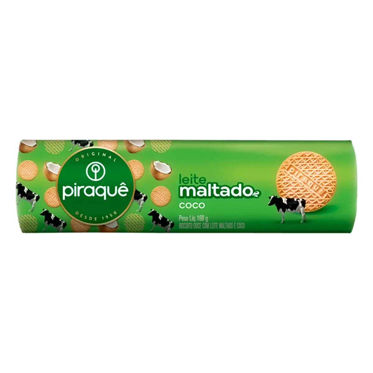 PIRAQUE BISCOITO LEITE &amp; COCO 160 GR