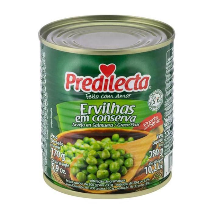 PREDILECTA GREEN PEAS ERVILHA EM LATA 280 GR