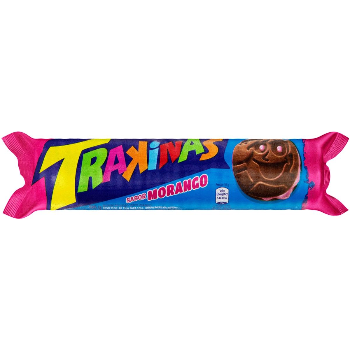 TRAKINAS BISCOITO RECH MORANGO 126 GR