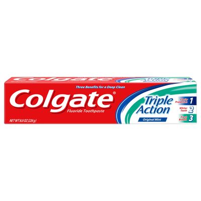 COLGATE TOOTHPASTE TRIPLE ACTION 8 OZ