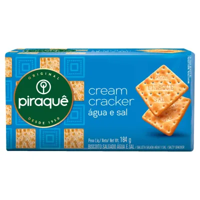PIRAQUE CRACKER AGUA E SAL 184 GR