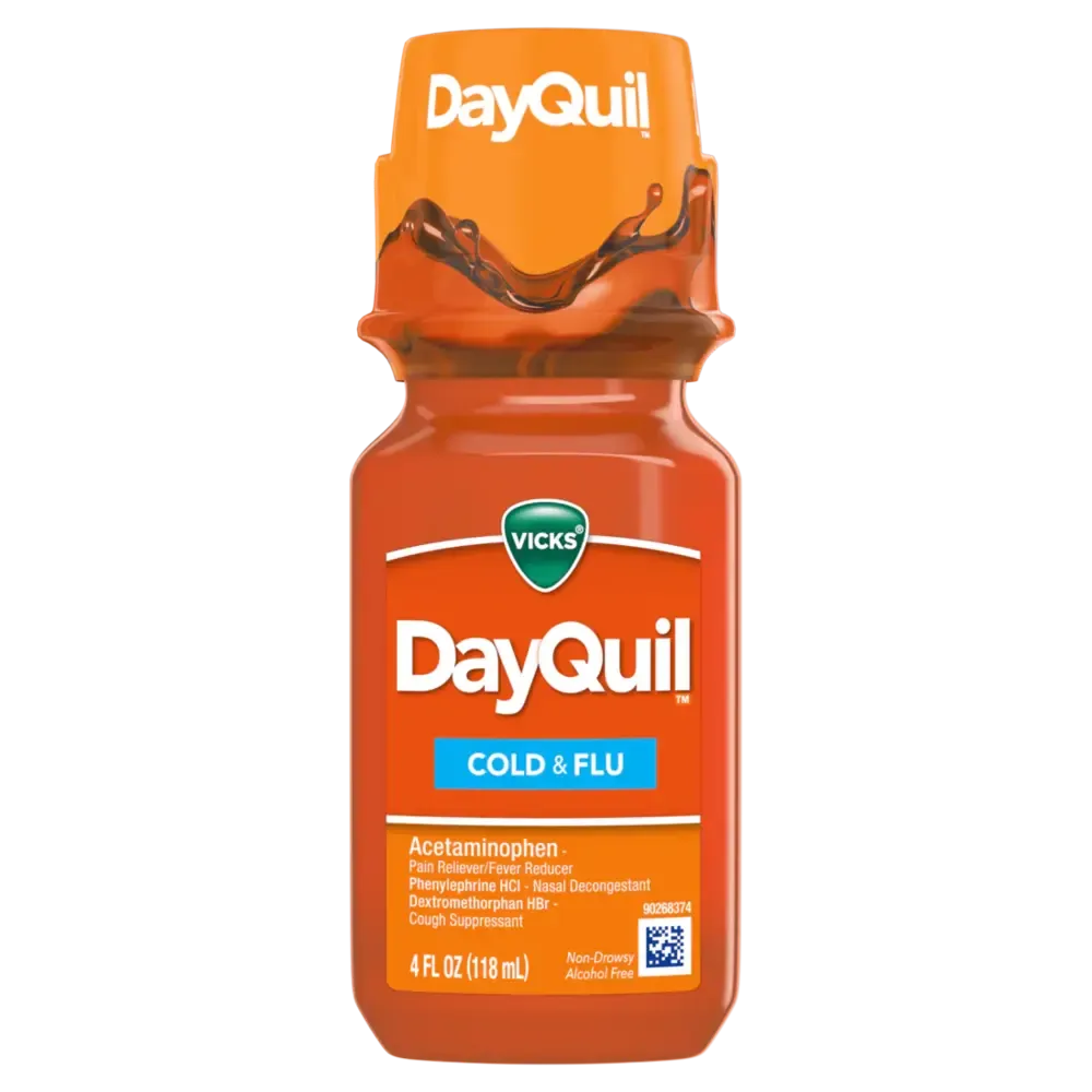 DAYQUIL DAY TIME COLD &amp; FLU LIQ 4 OZ