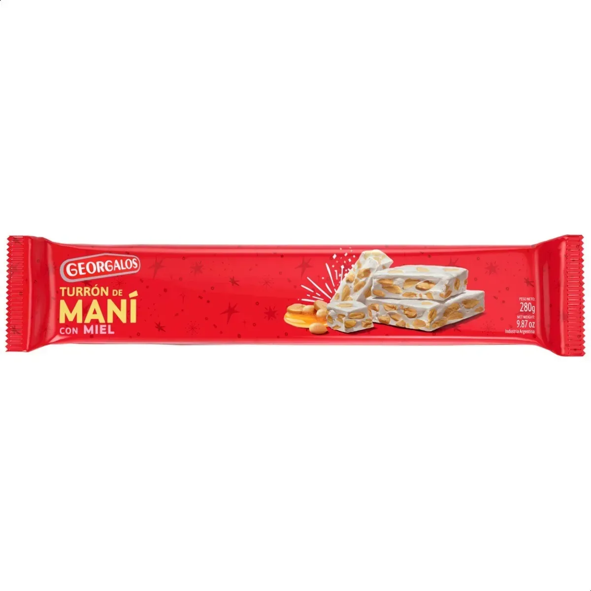 GEORGALOS TURRON MANI CON MIEL CLASICO 280 GR