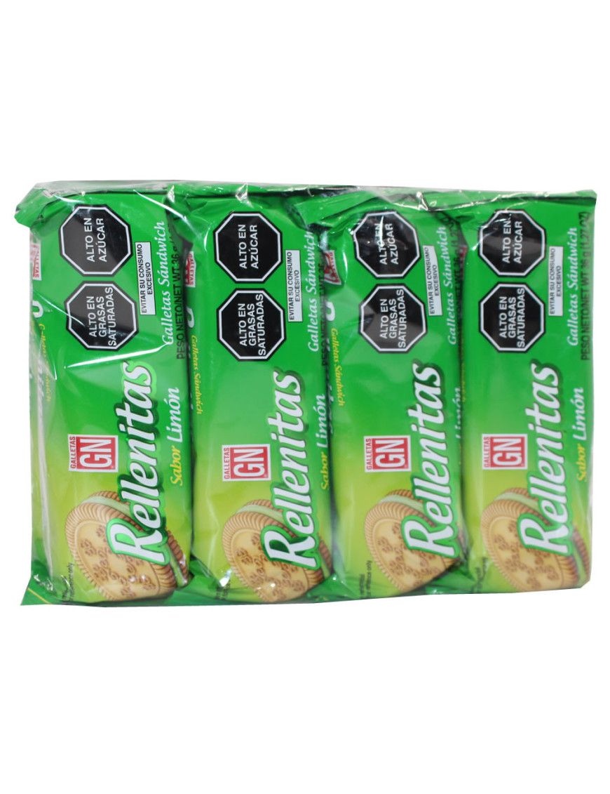 GN GALLETAS RELLENITAS LIMON 8 PACK