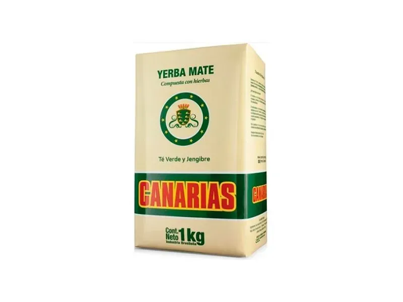 CANARIAS YERBA MATE TE VERDE JENGIBRE 1 KILO