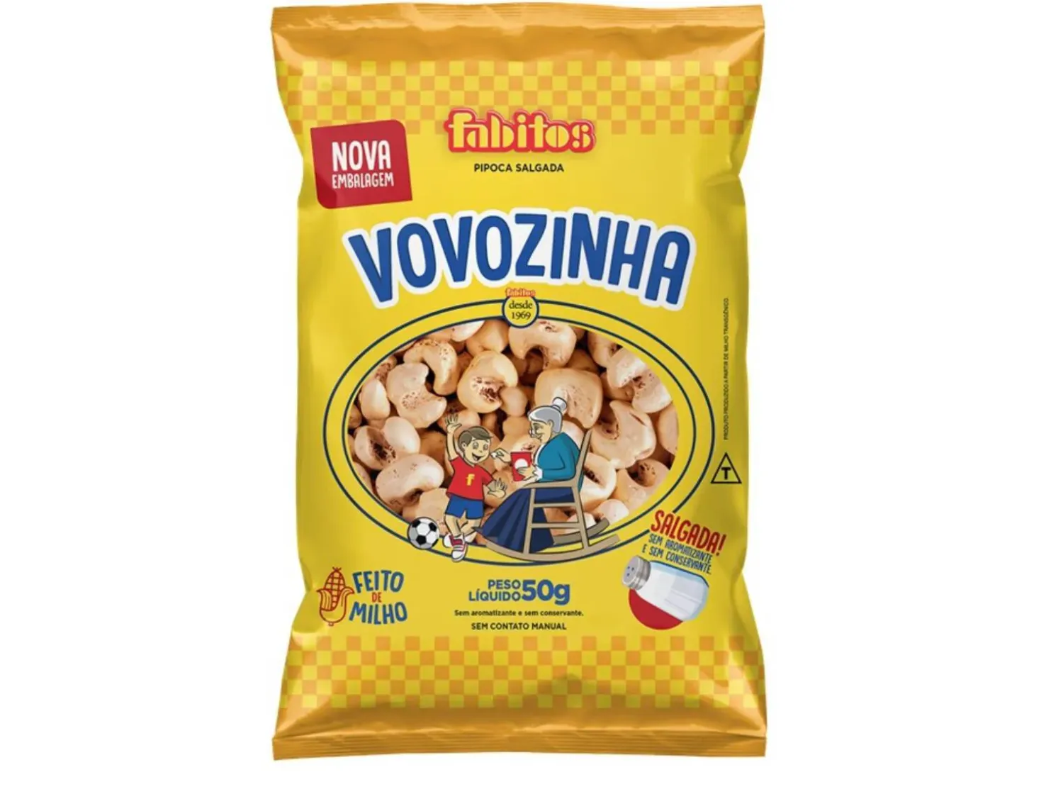 FABITOS PIPOCA VOVOZINHA SALGADA 50 GR