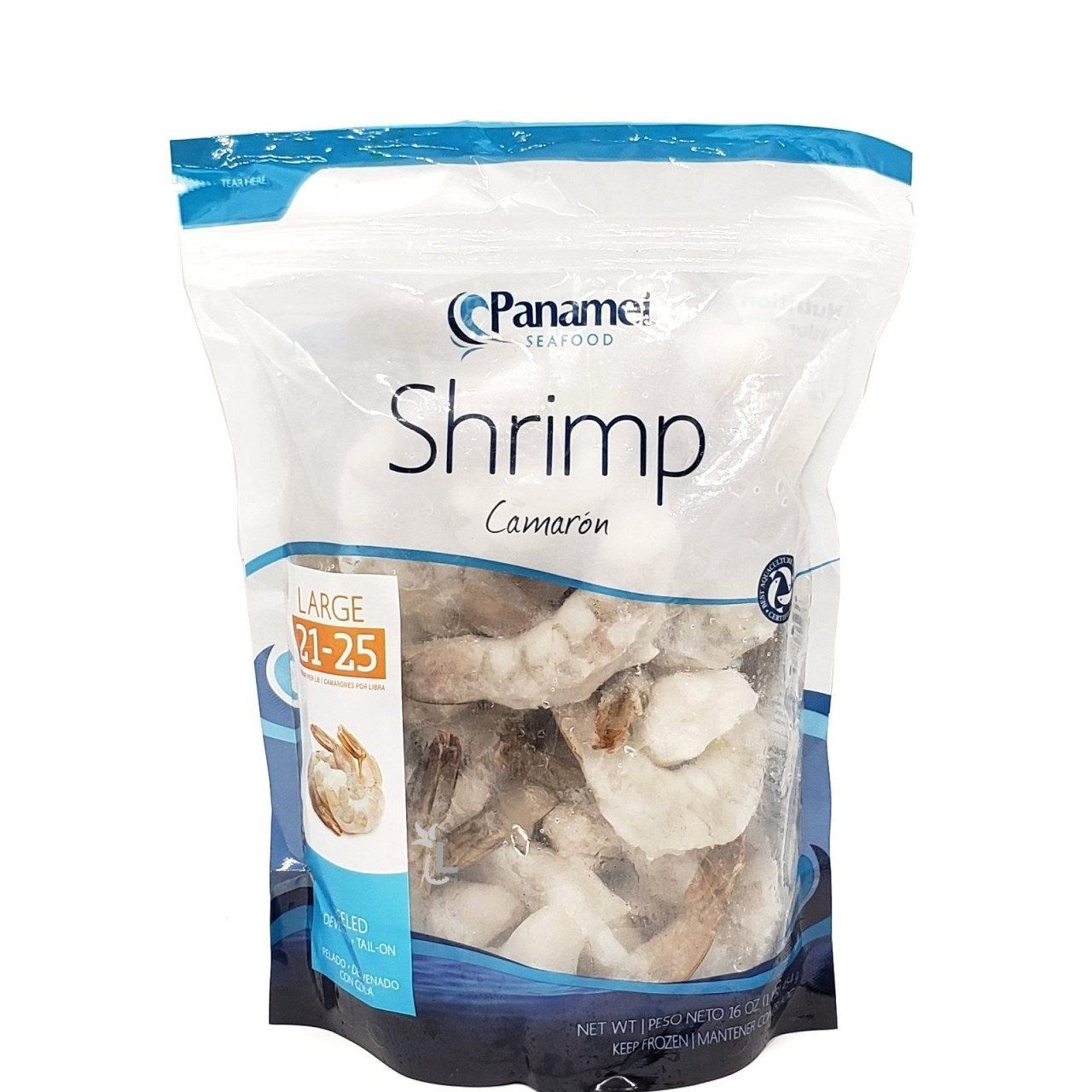 PANAMEI SHRIMP RAW LARGE 21/25 EZ PEEL 2 LB
