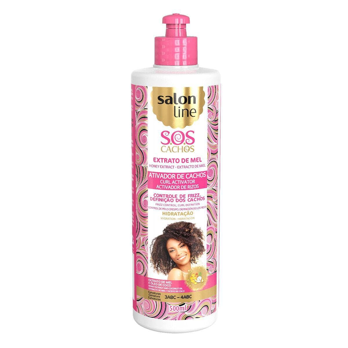SALON LINE SOS ATIV CACHOS MEL COCO 500 ML