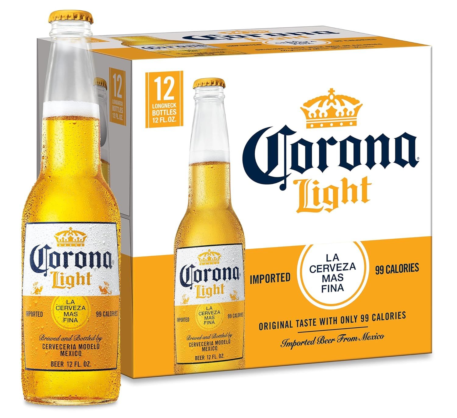 CORONA LIGHT CERVEZA 12 FL OZ - BOT 12 PK