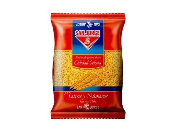 SAN JORGE PASTA LETRAS Y NUMEROS 250 GR