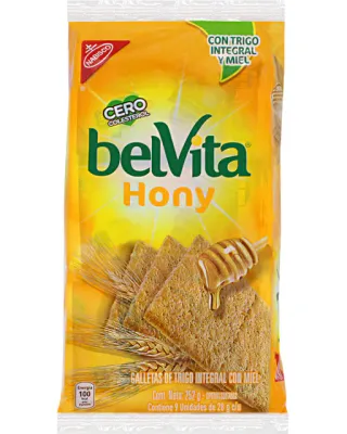 BELVITA KRAKER BRAN GALLETAS TRIGO MIEL 9 PCK