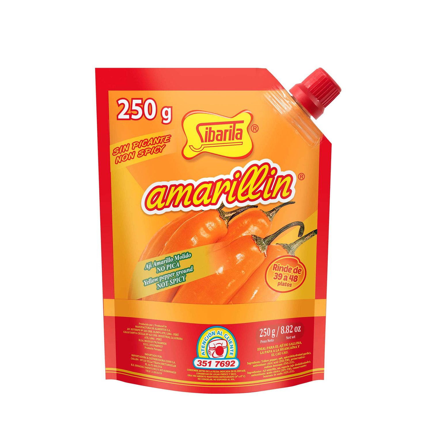 SIBARITA AMARILLIN SALSA AJI DOYPACK 250 GR