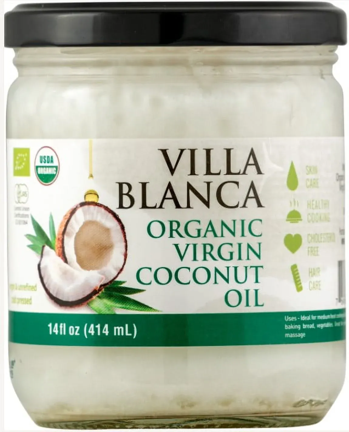 VILLA BLANCA ORGANIC COCONUT OIL 14 OZ