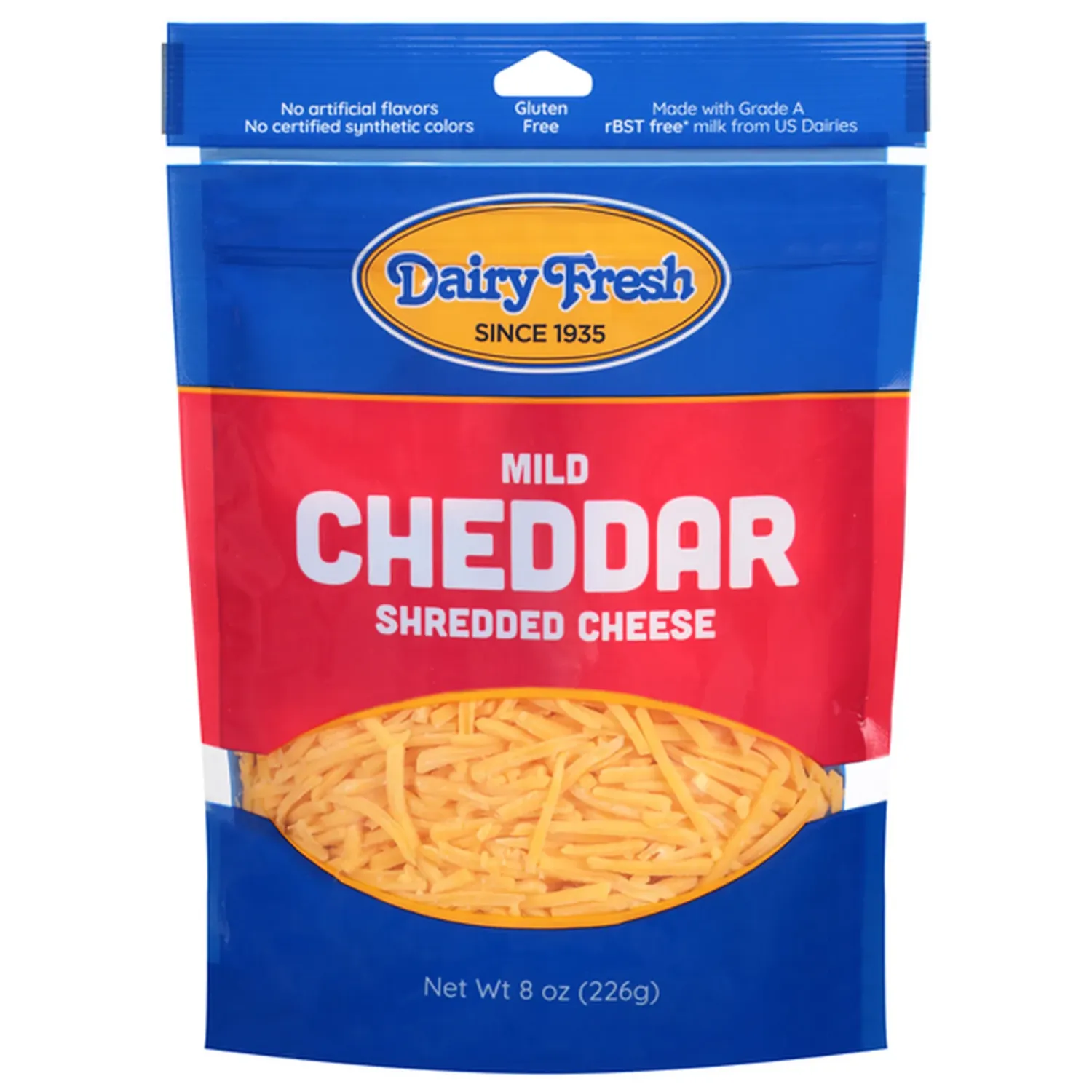 DAIRY FRESH SHREDDED CHEESE 8 OZ