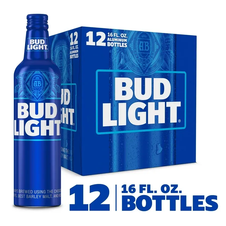 BUD LIGHT CERVEZA 16 FL OZ - ALUM BOT 12 PCK