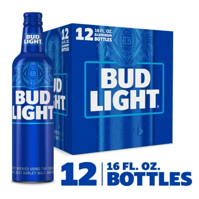 BUD LIGHT CERVEZA 16 FL OZ - ALUM BOT 12 PCK