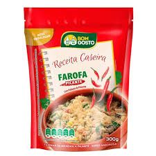 BOM GOSTO FAROFA MADIOCA PICANTE 300 GR