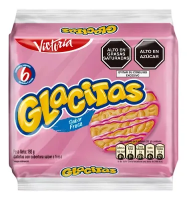VICTORIA GLACITAS SABOR FRESA 192 G 6 PK