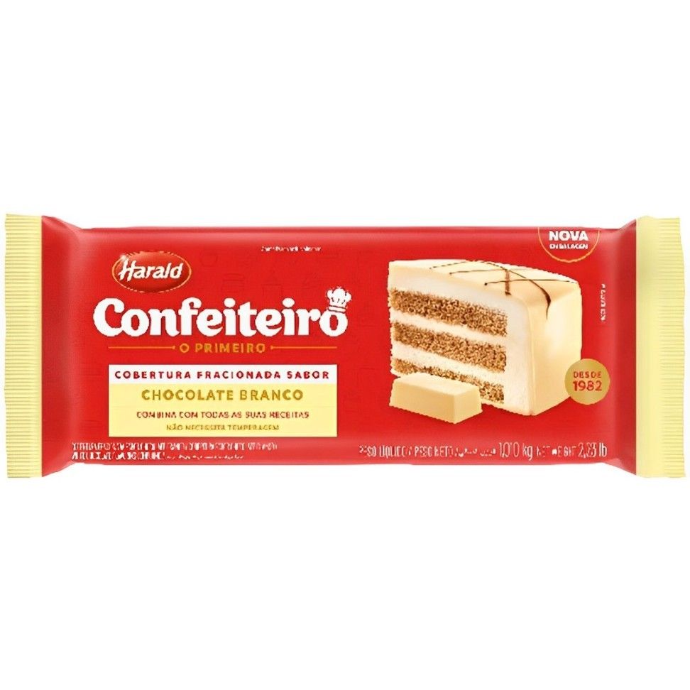 HARALD BARRA CHOC CONFEITEIRO BRANCO 1.05 KG