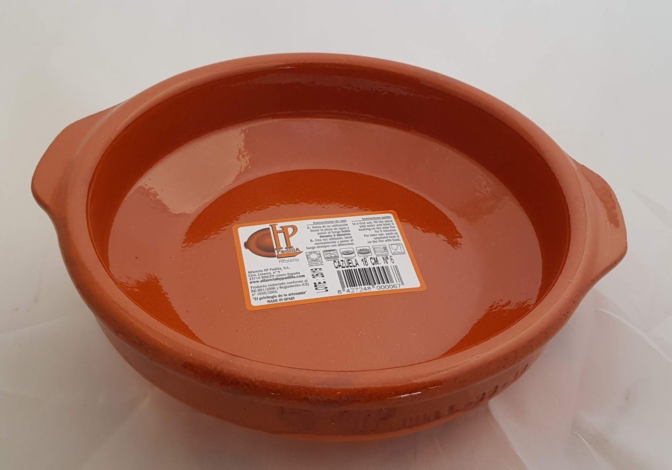 HP PADILLA CLAY CAZUELA BARRO #6 18 CM (EA)